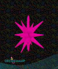 Neon Pink Starburst Balloon 22