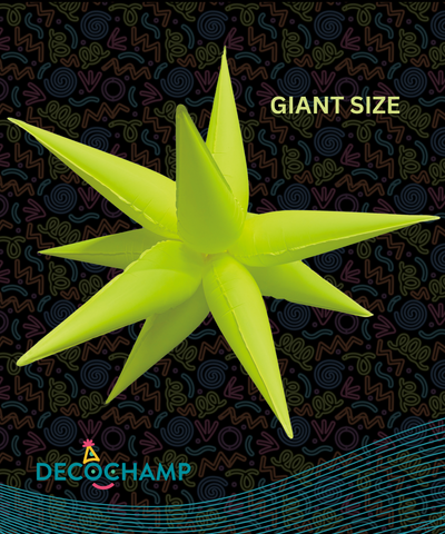 GIANT Neon Yellow Starburst 60