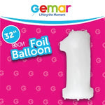 Number 1 White - 34" in