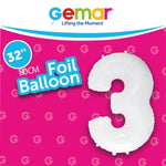 Number 3 White - 34" in
