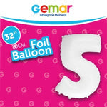 Number 5 White - 34" in