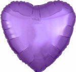 2 Heart Shaped Foil Balloon 18" in. Metallic Purple