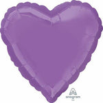 2 Spring Lilac Satin Luxe Heart Anagram 18"