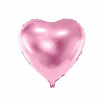 2 Heart Shaped Foil Balloon 18" in. Metallic Pink