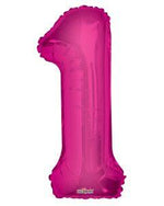 Number 1 Hot Pink - 14" in