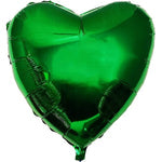 2 Heart Shaped Foil Balloon 18" in. Metallic Green