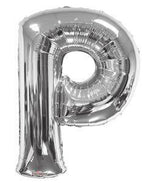 Letter P Silver- 34" in