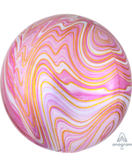 Pink Marblez Orbz 16" in - Foil Balloon