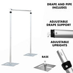 Adjustable Pipe and Drape Kit 6ft-10ft