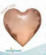 Rose Gold DecoHeart Balloons 68"