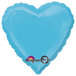 2 Caribbean Blue Satin Luxe Heart Anagram 18"