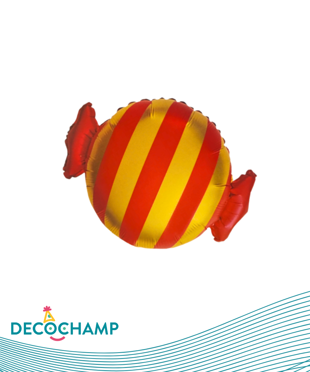 Candy Shape - Red & Gold Stripes (24") | Single Pack