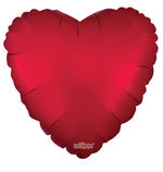 Solid Red Matte Heart 18