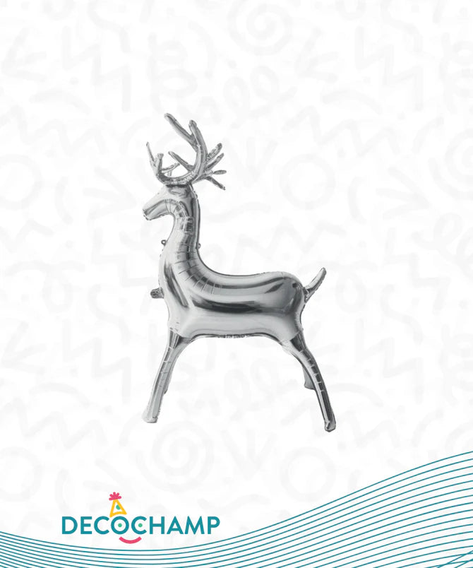 Silver DecoReindeer 34"