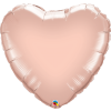 Metallic Rose Gold Heart Shaped Foil Balloon 9" (5 Units per package)