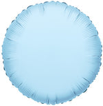 Light Blue Solid Round Mylar - Single Pack 18"