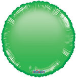 Green Solid Round Mylar - Single Pack 18"