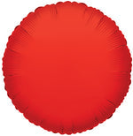 Red Solid Round Mylar - Single Pack 18"