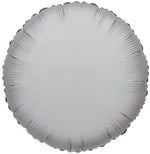 Silver Solid Round Mylar - Single Pack 18"