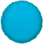 Turquoise Solid Round Mylar - Single Pack 18"