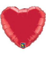 Metallic Red Heart Shaped Foil Balloon 9