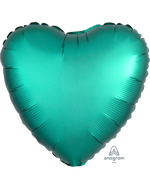 2 Jade Satin Luxe Heart Anagram 18"