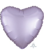 2 Lilac Pastel Satin Luxe Heart Anagram 18"