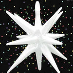 Starburst 3D Foil Balloon - 22" White