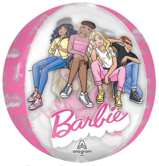 16" Orbz Clear Barbie Foil Balloon