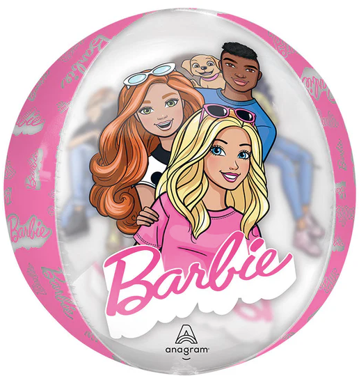 16" Orbz Clear Barbie Foil Balloon