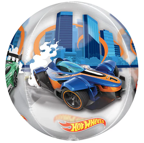 16" Orbz Clear Hot Wheels Foil Balloon
