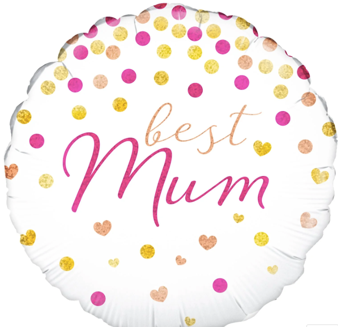Best Mum Holographic Oaktree Foil Balloon 18"