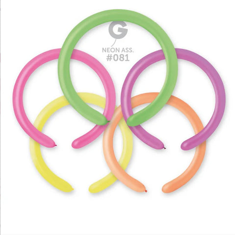 DF4 Neon Assorted Balloon #081 2 in. | Gemar Balloons USA
