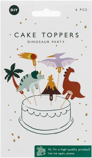 CUP CAKE TOPPER DINOSAUR MIX (4/7CM - 1PKT/6PC)
