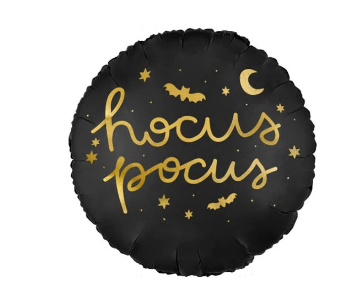 Hocus Pocus Black Round Foil Balloon 18in.