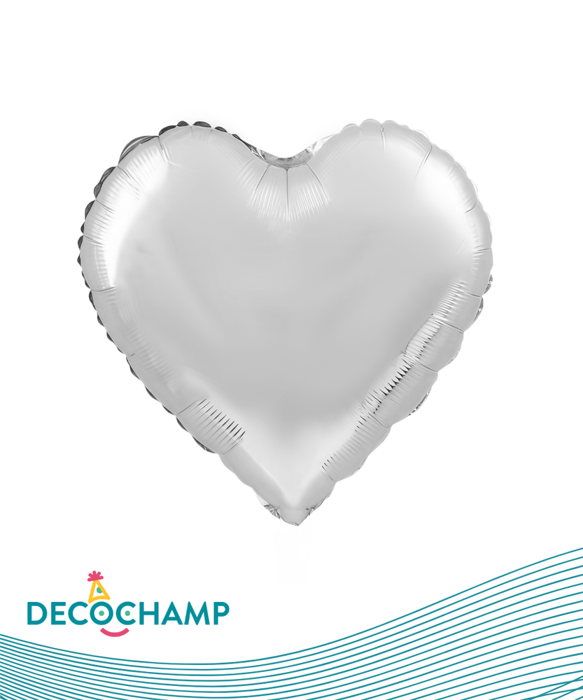 DecoHeart 36" Silver (Single Pack)