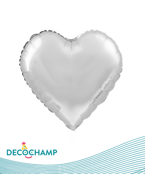 DecoHeart 36" Silver (Single Pack)