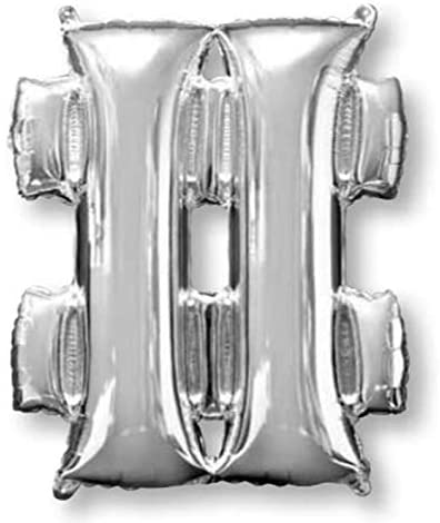Symbol in Silver 34" (#)