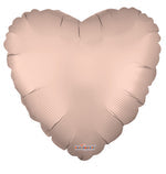 Satin Rose Gold Heart Shaped Foil Balloon 9" (5 Units per package)