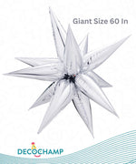 Silver Giant Starburst 3D Deco champ 60"