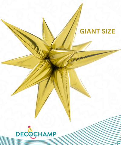 Gold Giant Starburst 3D Deco champ 60