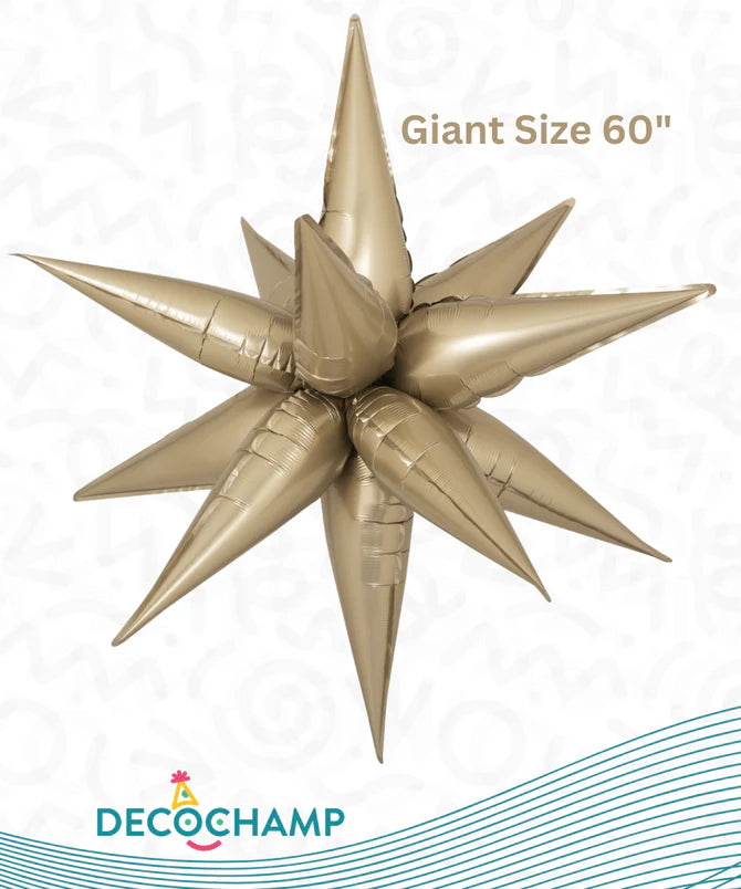 Giant Starburst 3D Deco champ 60"