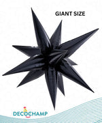 Black Giant Starburst 3D Deco champ 60