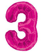Number 3 Hot Pink - 34" in
