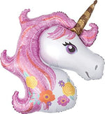 Pink Unicorn Shaped Foil Balloon 30"