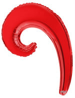 Solid Red 5-pack Kurly Wave Foil 14"