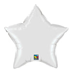 2 Star Shaped Foil Balloon 18" in each. White