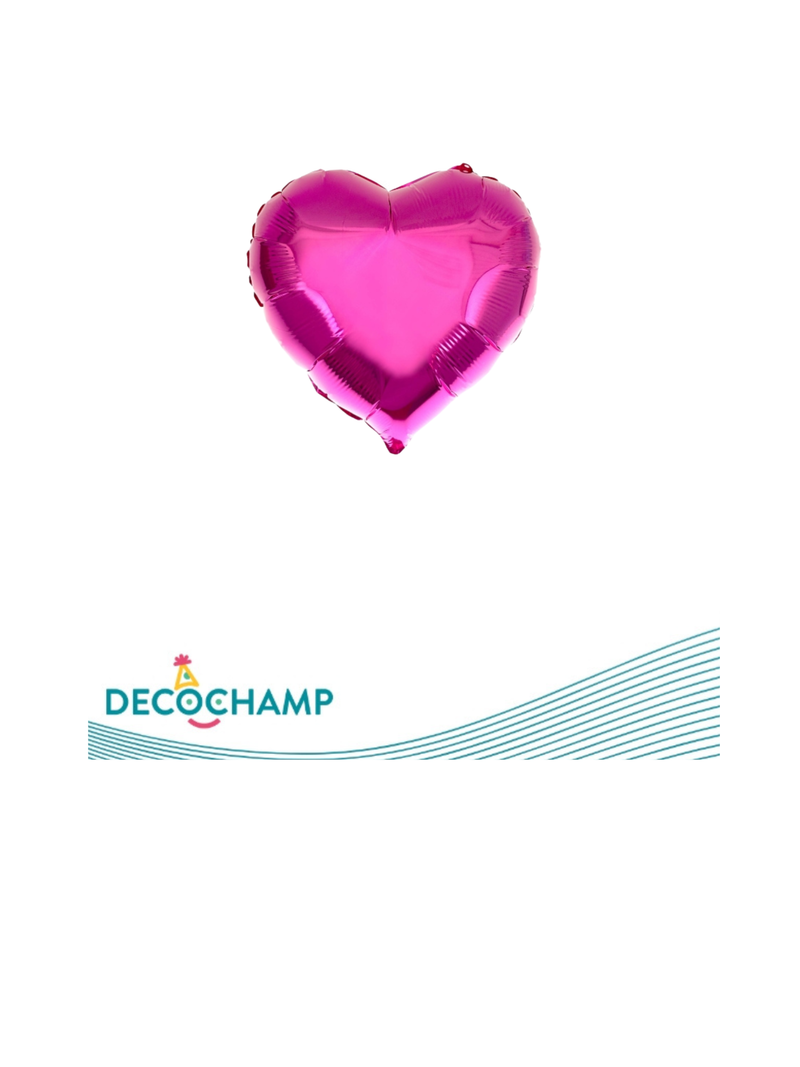 DecoHeart 4" hot pink (5 Units per package)