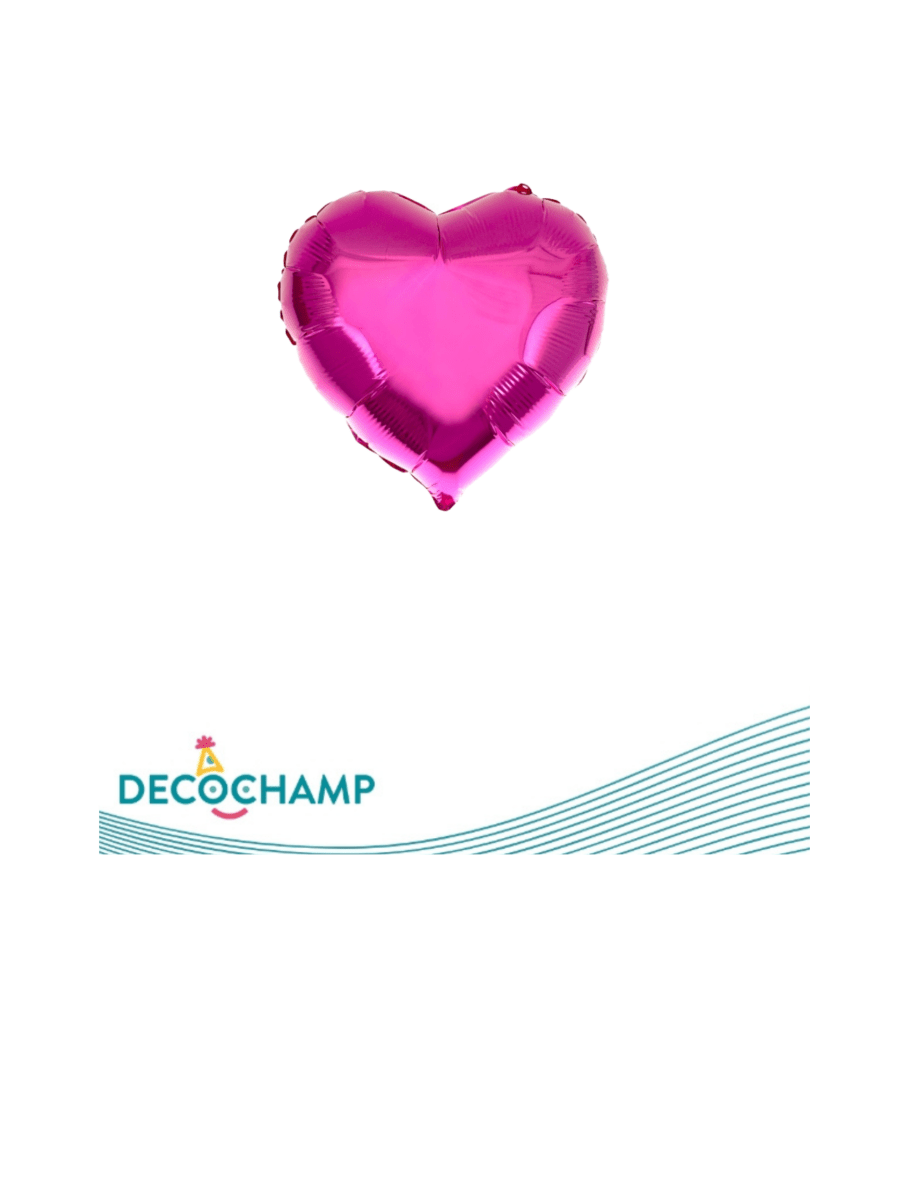 DecoHeart 4" hot pink (5 Units per package)