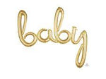 Baby Gold Script Foil Balloons - 39" in